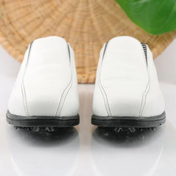 VTG Nike Womens Air Presto Golf Shoe Size 8 White Slip On Soft Spikes Verdana - Picture 2 of 12